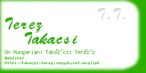 terez takacsi business card